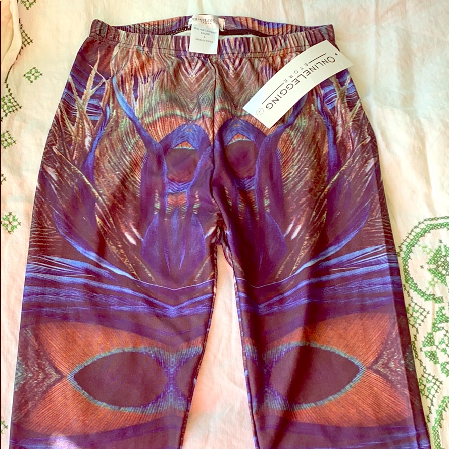 Last Chance Online Legging Store Peacock Leggings Bnwt